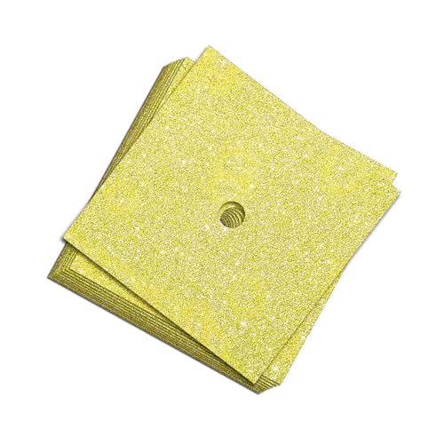 10 Blatt schimmernder Glitzer, Pappkappen, Dekorationen für Abschlussfeiern, stabile Dekorationsmaterialien von Pitadue