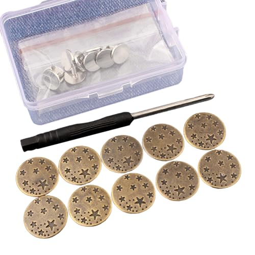 10 Stück Ersatzknöpfe 17 mm Jeansknöpfe Hosen Knöpfe Bund Knopf für schnelle Installation an Hosen von Pitadue