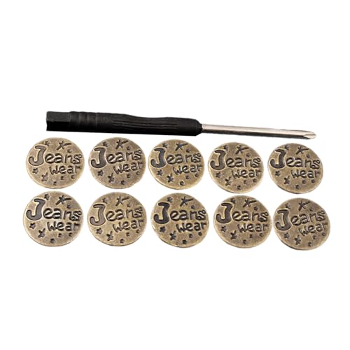 10 Stück Ersatzknöpfe 17 mm Jeansknöpfe Hosen Knöpfe Bund Knopf für schnelle Installation an Hosen von Pitadue