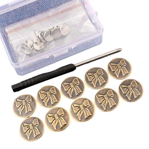 10 Stück Ersatzknöpfe 17 mm Jeansknöpfe Hosen Knöpfe Bund Knopf für schnelle Installation an Hosen von Pitadue