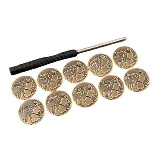 10 Stück Ersatzknöpfe 17 mm Jeansknöpfe Hosen Knöpfe Bund Knopf für schnelle Installation an Hosen von Pitadue