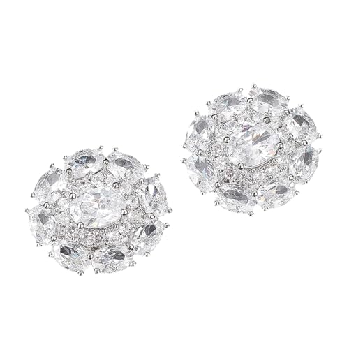 2 Stück/Set Metallknöpfe mit Blume, Strass, Hemd, genäht, Zubehör, dekoratives handgefertigtes Nähzubehör von Pitadue