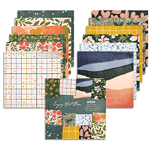 24 Stück 15,2 x 15,2 cm Blumenblatt-Muster, Hintergrundblock für Scrapbooking, Dekoration, Tagebuch, Album, Memopads, handgefertigt, Handwerk 24 Stück 15,2 x 15,2 cm Blumenblatt-Muster, Hintergrundblock für Scrapbooking, Dekoration, Tagebuch, Album, Memopads, handgefertigt, Handwerk von Pitadue