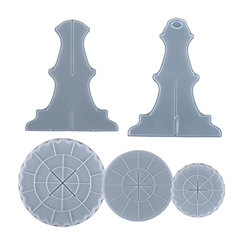 3 Harz-Tabletts, Kristall-Epoxidharz, dreilagig, Obstteller, Kuchenständer, Silikonform für die Herstellung von Desserttellern von Pitadue