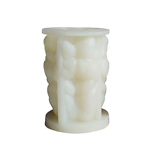 3D-Form mit zylinderförmigem Duft, Silikonform für die Herstellung von Harz, Gips, Epoxidharz, Heimdekorationen von Pitadue