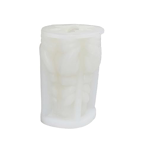 3D-Form mit zylinderförmigem Duft, Silikonform für die Herstellung von Harz, Gips, Epoxidharz, Heimdekorationen von Pitadue