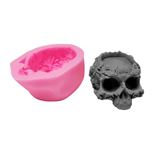 3D-Totenkopf-Kerzenständer, Epoxidharz, Silikonform 3D-Totenkopf-Kerzenständer, Epoxidharz, Silikonform von Pitadue