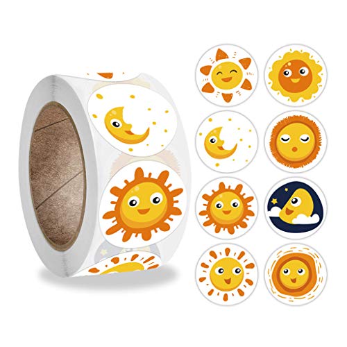 500 Stück/Rolle, 8 Stile, runde Cartoon-Aufkleber für Sonne, Kinder, Belohnungsaufkleber, Party, handgefertigt, Scrapbooking, Verpackung, Siegel, L 500 Stück/Rolle, 8 Stile, runde Cartoon-Aufkleber für Sonne, Kinder, Belohnungsaufkleber, Party, handgefertigt, Scrapbooking, Verpackung, Siegel, L von Pitadue