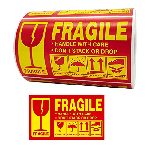 500 Stück Fragile Aufkleber Warnschild Aufkleber Handle With Care Don'for T Stack Or Drop Aufkleber Versand für Express-Etikett für Waren 500 Stück Fragile Aufkleber Warnschild Aufkleber Handle With Care Don'for T Stack Or Drop Aufkleber Versand für Express-Etikett für Waren von Pitadue