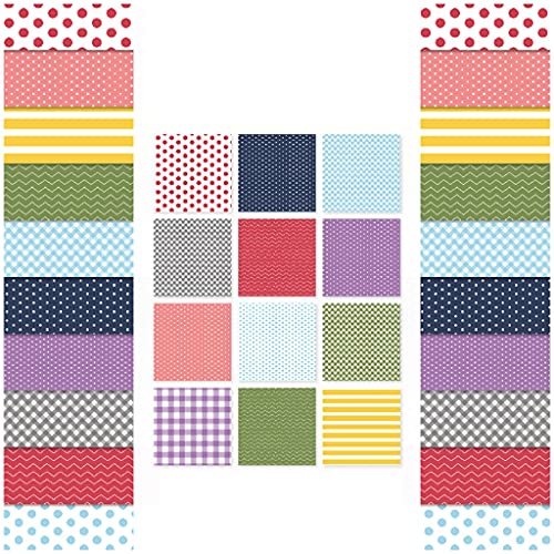 Bonbonfarben, 24 Blatt, 15 x 15 cm, komplettes Blatt, handgefertigtes Bastelpapier, Versiegelungsaufkleber, Klebeetiketten Papier von Pitadue