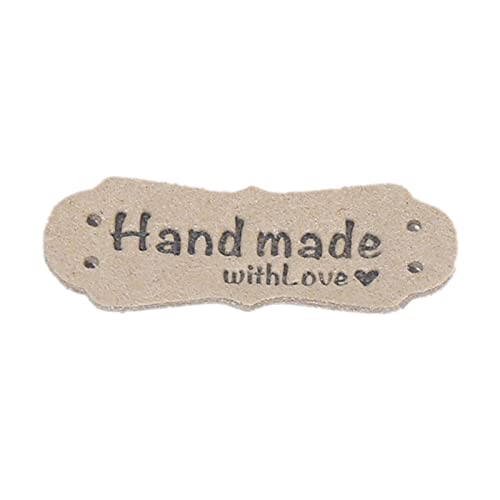 Dekoratives Etikett mit Aufschrift "With Love", handgefertigt, für Lederkleidung, Mantel, Nähen, Stricken, 50 Stück von Pitadue