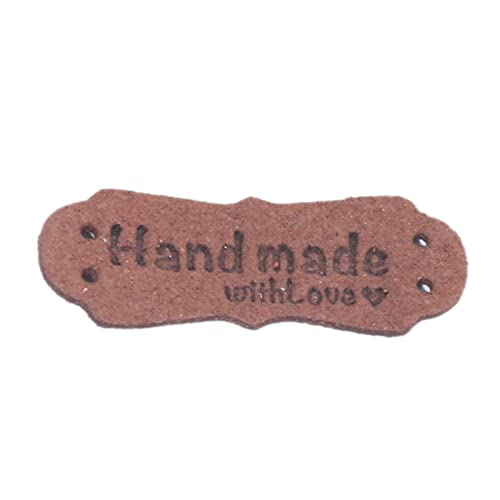 Dekoratives Etikett mit Aufschrift "With Love", handgefertigt, für Lederkleidung, Mantel, Nähen, Stricken, 50 Stück von Pitadue