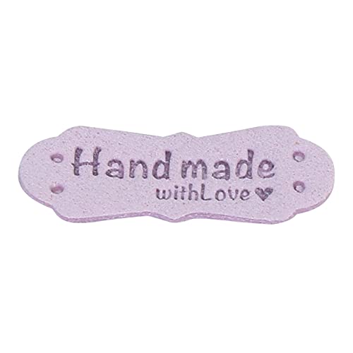 Dekoratives Etikett mit Aufschrift "With Love", handgefertigt, für Lederkleidung, Mantel, Nähen, Stricken, 50 Stück von Pitadue
