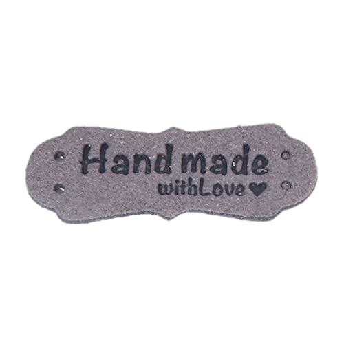 Dekoratives Etikett mit Aufschrift "With Love", handgefertigt, für Lederkleidung, Mantel, Nähen, Stricken, 50 Stück von Pitadue