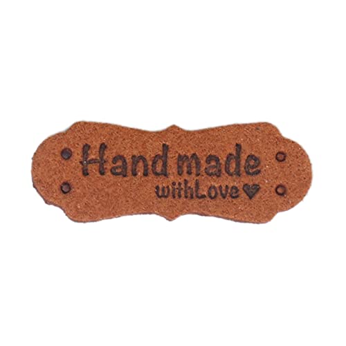 Dekoratives Etikett mit Aufschrift "With Love", handgefertigt, für Lederkleidung, Mantel, Nähen, Stricken, 50 Stück von Pitadue