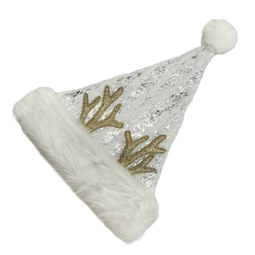 Dicke, warme Weihnachtsmütze, Plüsch, Hirschhorn, Weihnachtsmannmütze, Party-Requisiten, Foto-Hut, Festival-Requisiten, Hut, Urlaubszubehör Dicke, warme Weihnachtsmütze, Plüsch, Hirschhorn, Weihnachtsmannmütze, Party-Requisiten, Foto-Hut, Festival-Requisiten, Hut, Urlaubszubehör von Pitadue