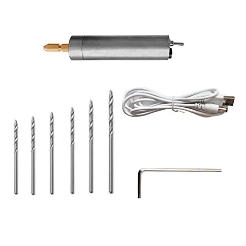 Elektrisches Werkzeug, Mini-Elektrobohrer für Harz, Schmuck, Holz, Handwerkswerkzeug, USB-Bohrer, Gravur, Drehbohrer von Pitadue