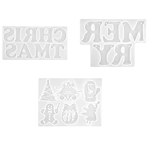 Epoxidharz-Form mit Weihnachtsmotiven, Partyzubehör, Dekorationen für Silikon-Schmuck von Pitadue