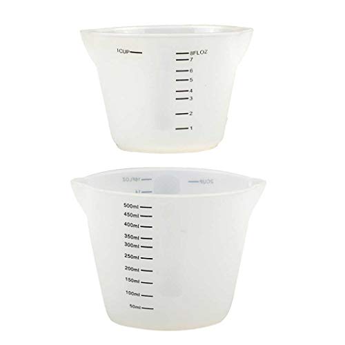 Große Silikon-Messbecher, 500 ml und 250 ml, Harz-Mischbecher für Epoxid-Schmuck, Gießformen, Acrylfarbe Große Silikon-Messbecher, 500 ml und 250 ml, Harz-Mischbecher für Epoxid-Schmuck, Gießformen, Acrylfarbe von Pitadue