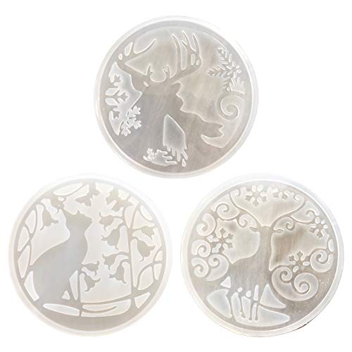 Handgefertigter Hirschschmuck, Anhänger, Gips, Epoxidharz, Silikon von Pitadue