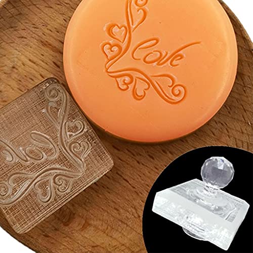 Handgefertigter Seifenstempel zum Valentinstag, Acryl, Herz, Rosenmuster, quadratisch, Tonherstellung, Kapitel mit Griff, Werkzeug, Zubehör, Geschenke Handgefertigter Seifenstempel zum Valentinstag, Acryl, Herz, Rosenmuster, quadratisch, Tonherstellung, Kapitel mit Griff, Werkzeug, Zubehör, Geschenke von Pitadue