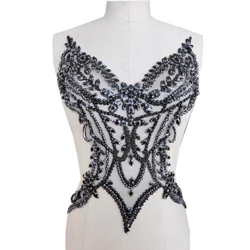 Handperlen-Aufnäher zum Aufnähen, 3D-Kostüm-Applikationen, dekorative Flicken für Kleidung, Kleid, Dekoration von Pitadue