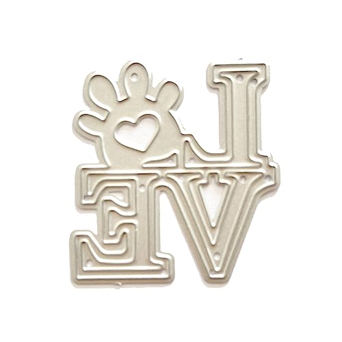 Love Metall-Stanzschablone für Bastelarbeiten, Karbonstahl, Prägeschablone, Scrapbooking, für Karten, Stanzformen, Dekoration von Pitadue