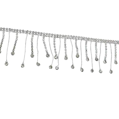 Mehrzweck-Strass-Perlen, dekorative Kette für Bastelprojekte, ideal für Kleidung, Schuhe und Taschen, Kleidung, Nähzubehör von Pitadue