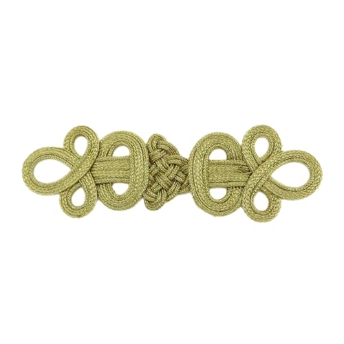 Nähverschlussknöpfe, chinesischer Knoten, goldfarbene Seidenverschlüsse für Tang-Anzug, Tanz, Nationalkleid, chinesische Cheongsam-Ornamente Nähverschlussknöpfe, chinesischer Knoten, goldfarbene Seidenverschlüsse für Tang-Anzug, Tanz, Nationalkleid, chinesische Cheongsam-Ornamente von Pitadue