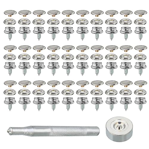 Pitadue 10 mm große, weiße Schnallenknöpfe, Set mit 30 Stück, Vier-Wege-Schnalle für Schneidern und Heimdekoration von Pitadue