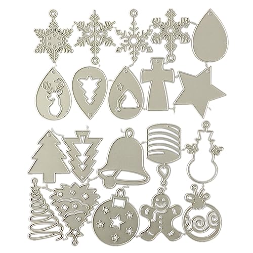 Pitadue 19-in-1 Weihnachts-Stanzformen-Set, Weihnachts-Serie, Schablonen für Karten, Papier, Sammelalben von Pitadue
