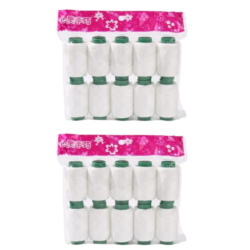 Pitadue 20 x farbiges Nähgarn, Polyester-Nähgarn, Stickgarn für Handnähmaschinen, 227 m/Spule von Pitadue
