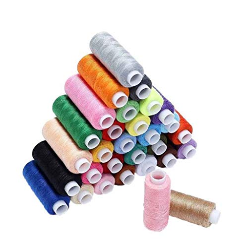 Pitadue 30/60 Farben Polyester Garn Yard Spulen für Quilten Handmaschinennähen, handgefertigte Stickerei von Pitadue