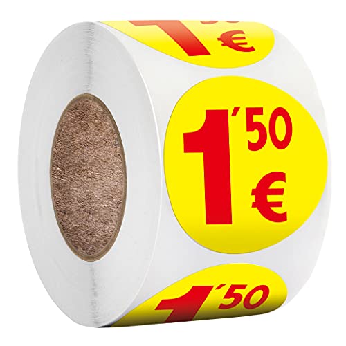 Pitadue 500 Stück Garage Rummage Aufkleber Etiketten 1,25/1,5 Preise Runde Preisaufkleber für Marktshop von Pitadue