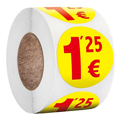 Pitadue 500 Stück Garage Rummage Aufkleber Etiketten 1,25/1,5 Preise Runde Preisaufkleber für Marktshop von Pitadue