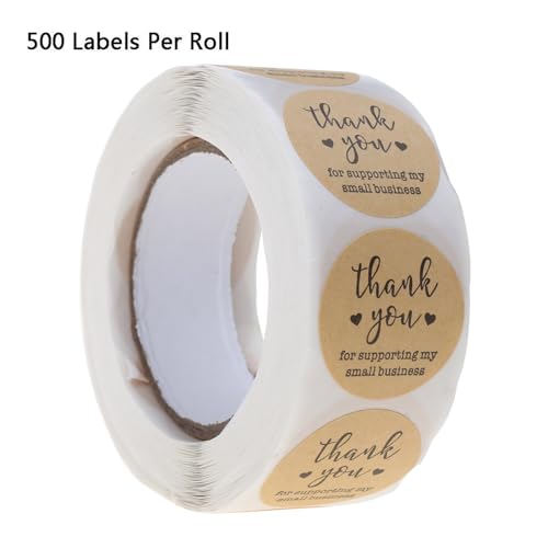 Pitadue 500 Stück Kraftpapier-Aufkleber "Thank You For Supporting Business" Pitadue 500 Stück Kraftpapier-Aufkleber "Thank You For Supporting Business" von Pitadue