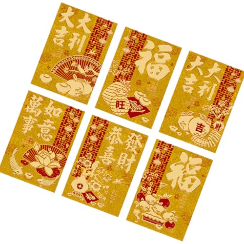 Pitadue 6 rote Umschläge für das traditionelle Frühlingsfestival 2025 mit Hongbao Papiertüte für das neue Jahr Pitadue 6 rote Umschläge für das traditionelle Frühlingsfestival 2025 mit Hongbao Papiertüte für das neue Jahr von Pitadue