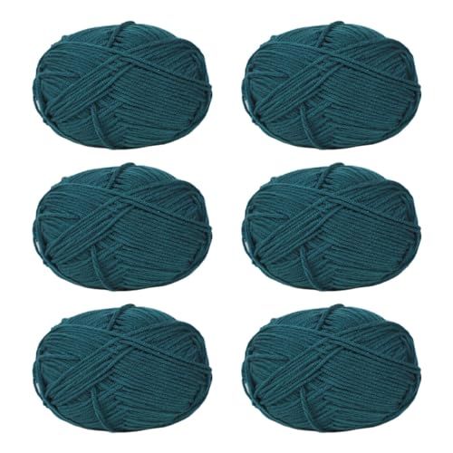 Pitadue 6 x Häkelgarn, Acryl, weiches Garn, 50 g/Rolle, Strickgarn für Handstricken, Weben, Taschen, Hüte, Kleidung, Handwerk von Pitadue