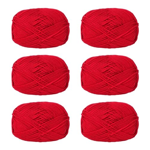 Pitadue 6 x Häkelgarn, Acryl, weiches Garn, 50 g/Rolle, Strickgarn für Handstricken, Weben, Taschen, Hüte, Kleidung, Handwerk Pitadue 6 x Häkelgarn, Acryl, weiches Garn, 50 g/Rolle, Strickgarn für Handstricken, Weben, Taschen, Hüte, Kleidung, Handwerk von Pitadue