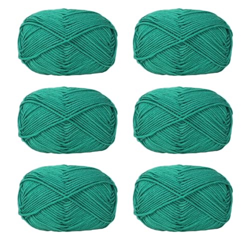 Pitadue 6 x Häkelgarn, Acryl, weiches Garn, 50 g/Rolle, Strickgarn für Handstricken, Weben, Taschen, Hüte, Kleidung, Handwerk von Pitadue