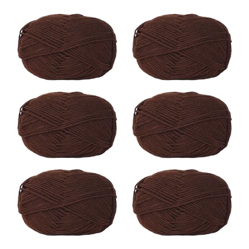 Pitadue 6 x Häkelgarn, Acryl, weiches Garn, 50 g/Rolle, Strickgarn für Handstricken, Weben, Taschen, Hüte, Kleidung, Handwerk Pitadue 6 x Häkelgarn, Acryl, weiches Garn, 50 g/Rolle, Strickgarn für Handstricken, Weben, Taschen, Hüte, Kleidung, Handwerk von Pitadue