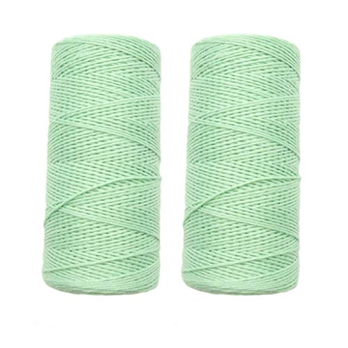 Pitadue Baumwollgarn zum Weben von Teppichen, Wandteppichen, Teppichen, Decken, 1 mm, 2 Rollen von Pitadue