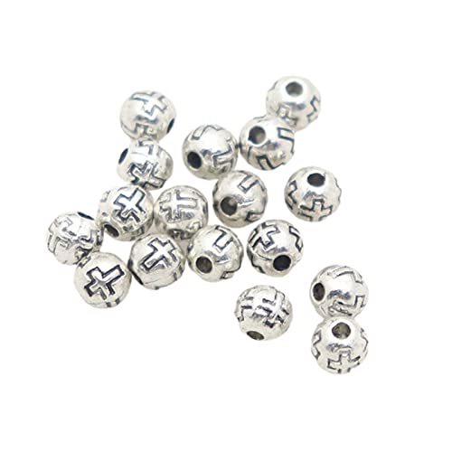 Pitadue Für runde Perlen, 5 mm, unlackiert, 100 Stück/Set, katholische Perlendekoration für handgefertigte religiösen Schmuck, Halsketten von Pitadue