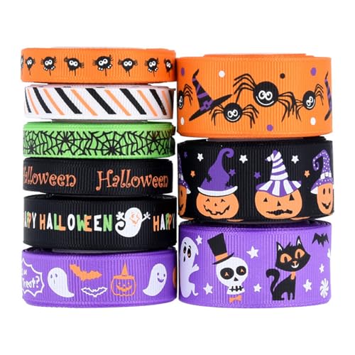 Pitadue Halloween-Bastelbänder-Set, Mehrzweck-Halloween-Band, Auswahl für Handarbeiten und Partys von Pitadue