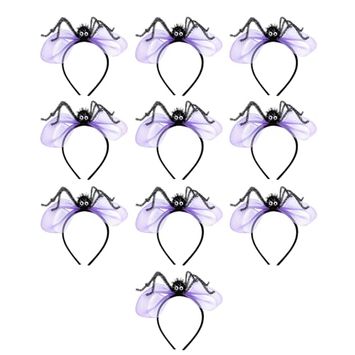 Pitadue Halloween-Haarnadel-Schleifen-Stirnbänder-Set mit Totenkopf-/Spinnen-Designs, Halloween-Stirnbänder für Kostümpartys von Pitadue