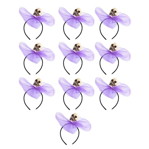 Pitadue Halloween-Haarnadel-Schleifen-Stirnbänder-Set mit Totenkopf-/Spinnen-Designs, Halloween-Stirnbänder für Kostümpartys von Pitadue