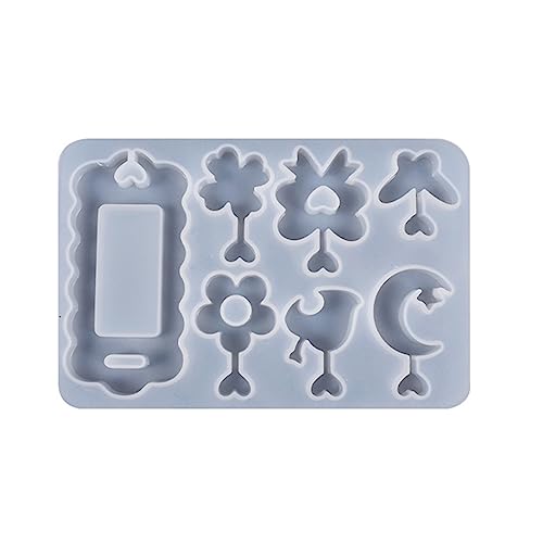 Pitadue Handgefertigte rechteckige Anhängerformen, beweglicher Sand, Schlüsselanhänger, Charms, Silikon, Epoxidharz, Gießformen von Pitadue