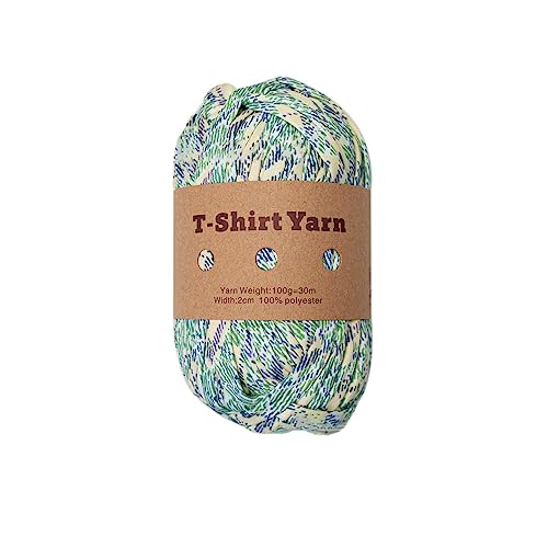 Pitadue Handgefertigtes T-Shirt-Garn, farbige Stoffstreifen für Kunst und zum Stricken von Taschen, Untersetzern und Aufbewahrungsbehältern von Pitadue