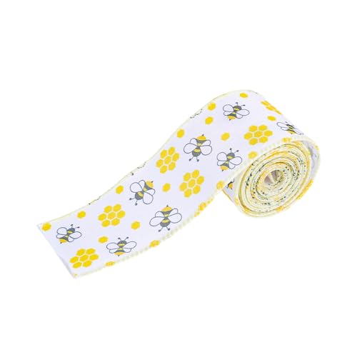 Pitadue Honigbienenband, Frühlingsband, Drahtkante, Sonnenblumen, Stoffband, dekoratives Band zum Verpacken Pitadue Honigbienenband, Frühlingsband, Drahtkante, Sonnenblumen, Stoffband, dekoratives Band zum Verpacken von Pitadue