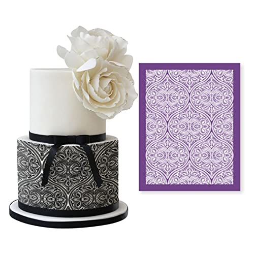 Pitadue Kuchen-Netz-Schablone, Spitze, Blume, Gras, Stoff, Kuchenschablone, Dekorationswerkzeug für Fondant, Backen, Gebäck von Pitadue